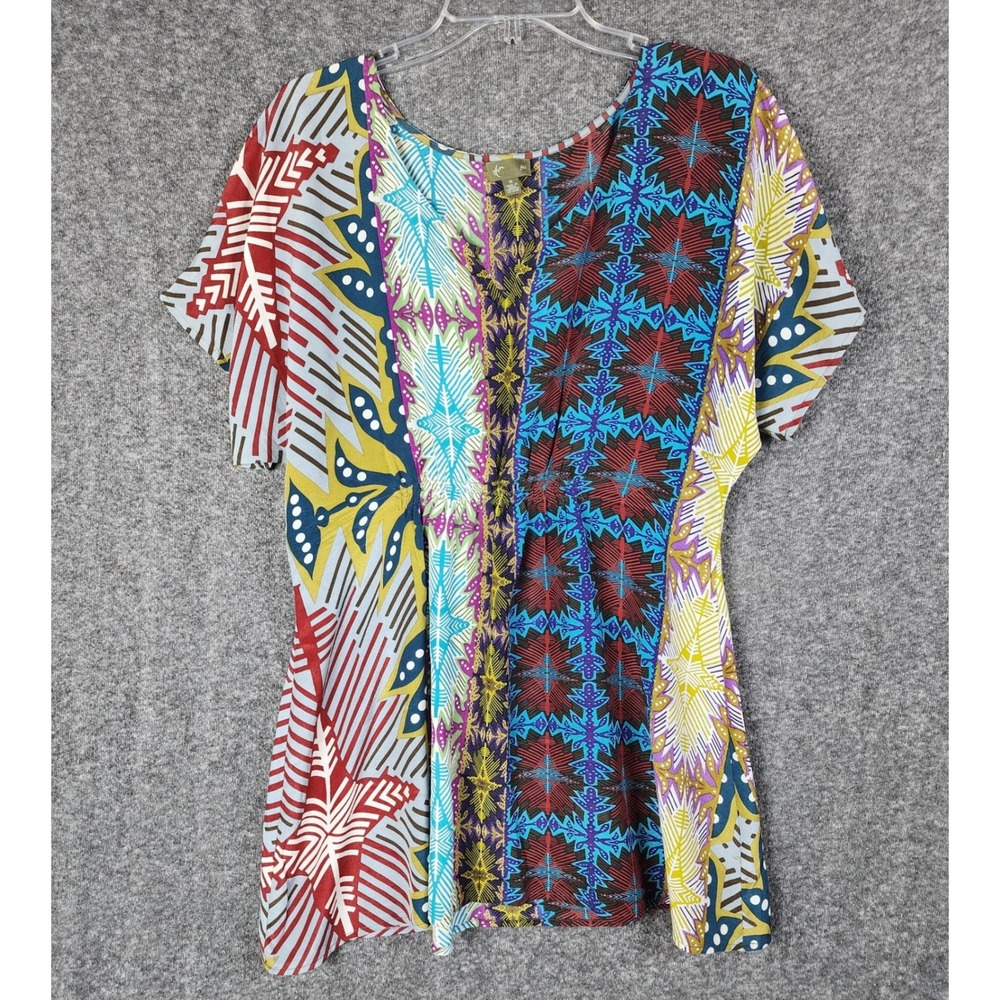 Fei Product Type Womens Medium Multi Geometric Tribal Elastic Waist EUC